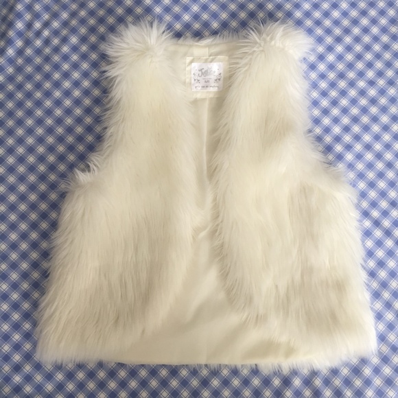 Justice Other - Junior Faux Fur White Vest